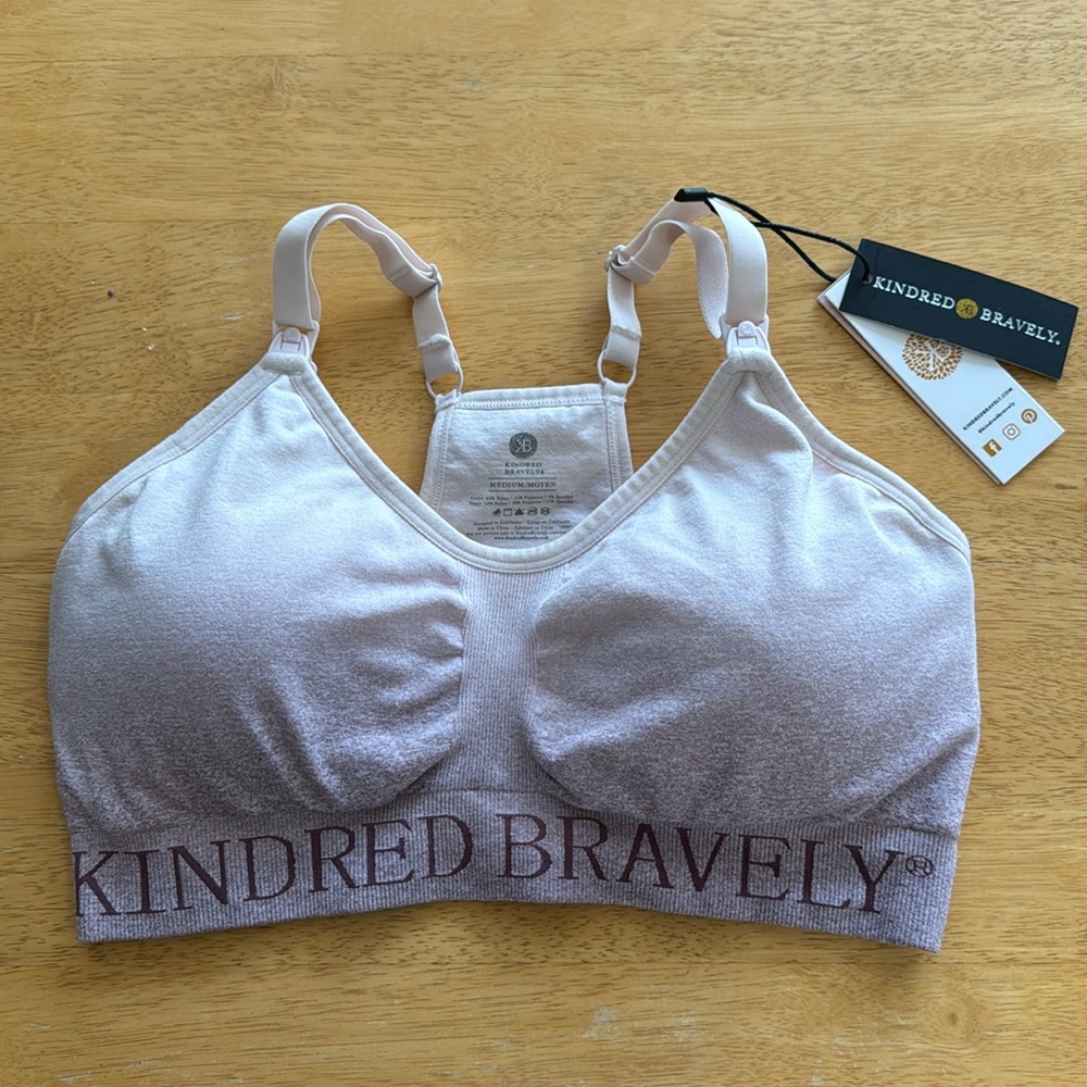 NWT Sublime Hands-Free Pumping & Nursing Sports Bra - Size Medium - Ombré Purple
